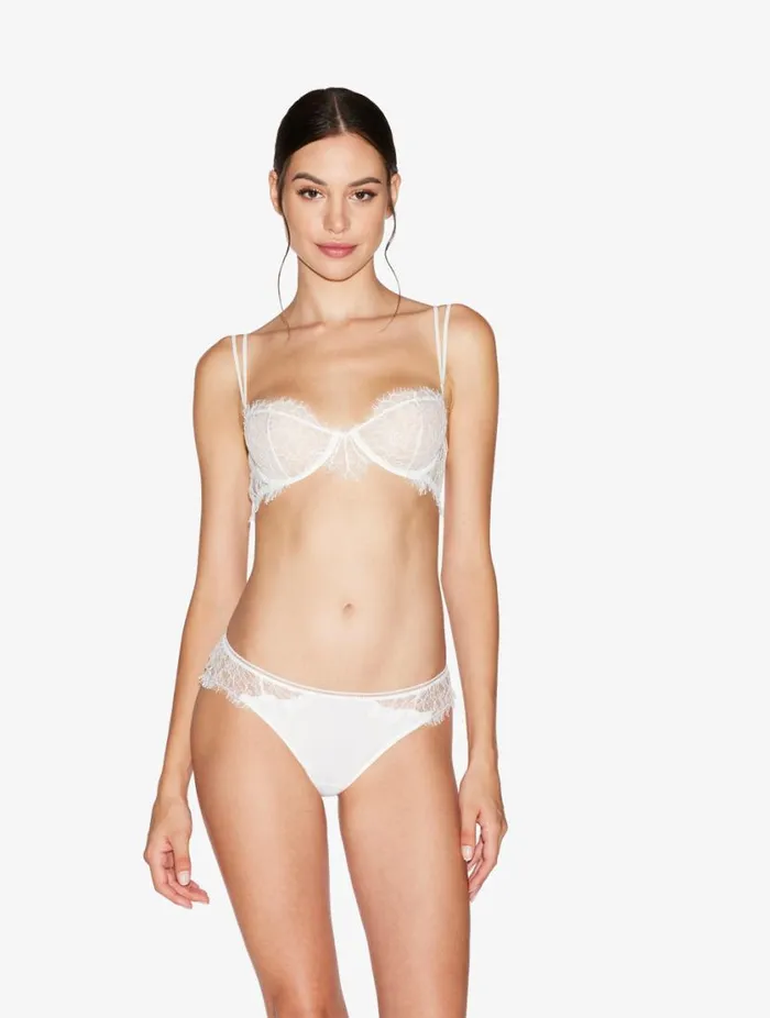 Lace Brazilian Briefs In Natural Lingerie La Perla Brazilian