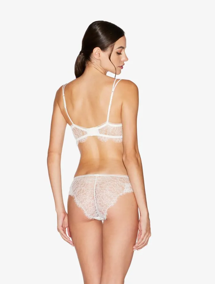 Lace Brazilian Briefs In Natural Lingerie La Perla Brazilian