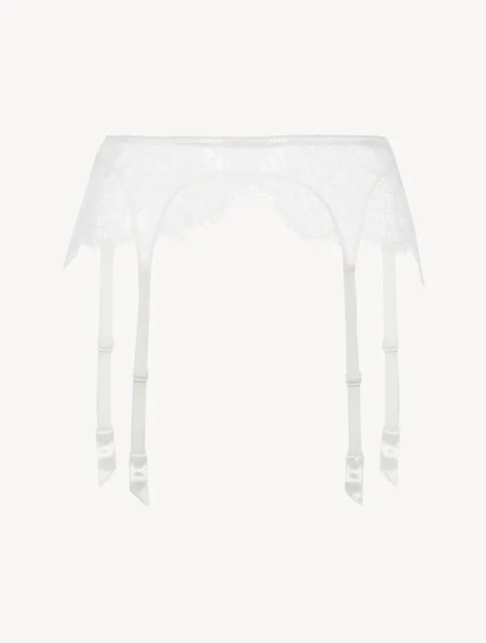 Lace Suspender Belt In Natural Lingerie La Perla Garter Belts