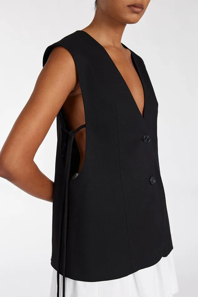 LISE BLACK LOW CUT VEST Women DISSH Vests