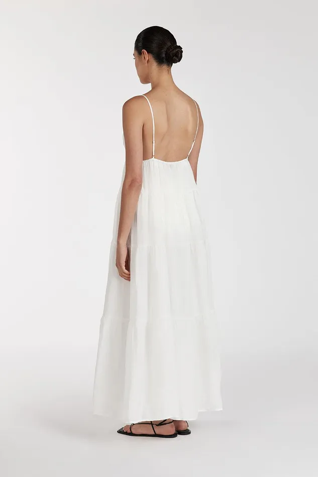 LIZA WHITE RAMIE MIDI DRESS Women DISSH Midi Dresses