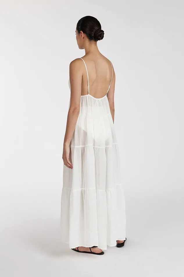 LIZA WHITE RAMIE MIDI DRESS Women DISSH Midi Dresses