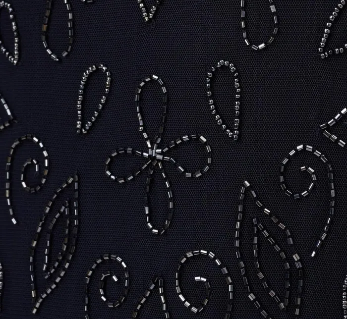 Long Dresses Womens Adrianna Papell Plus Size Short Sleeve Blouson Beaded Gown In Navy