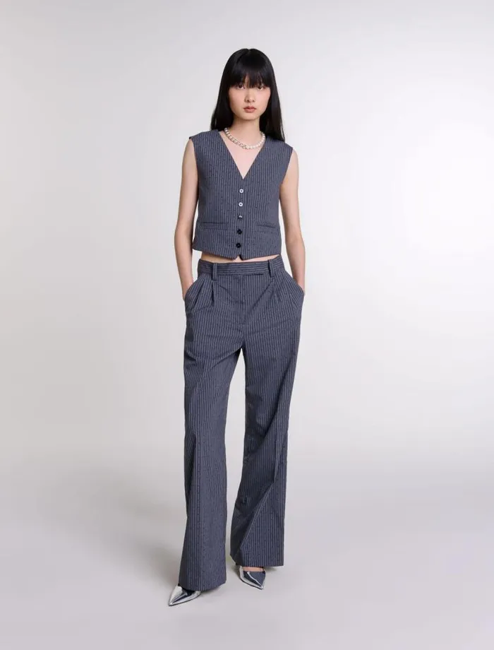 Maje Blazers and Jackets Womens Rhinestone Jacket Gray Striped Tennis Rhinestone Maje Blazers and Jackets Womens Rhinestone Jacket Gray Striped Tennis Rhinestone