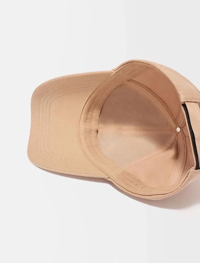 Maje Hats Womens Clover Logo Cotton Cap Mastic Beige