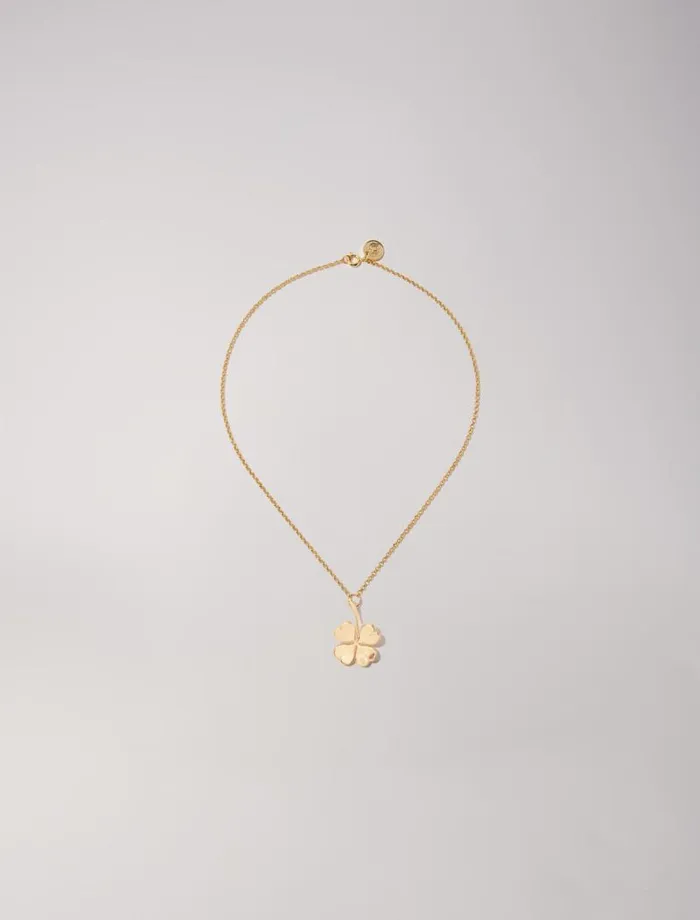 Maje Jewelry Womens Clover Necklace Gold