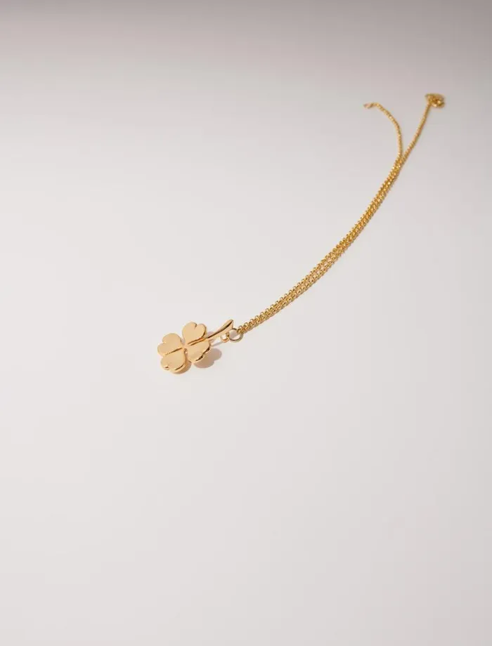 Maje Jewelry Womens Clover Necklace Gold