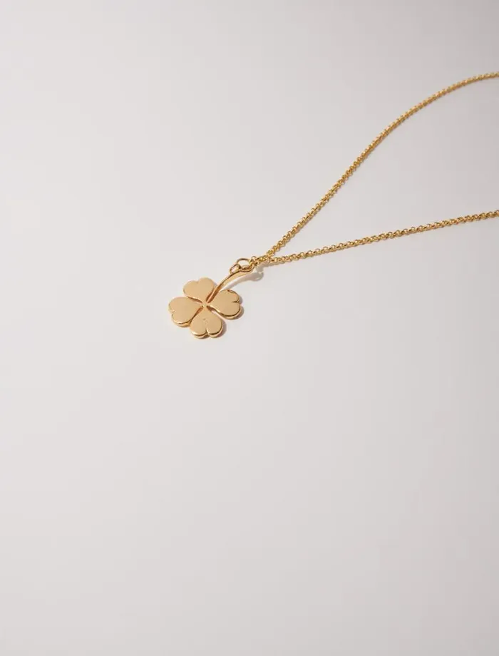 Maje Jewelry Womens Clover Necklace Gold