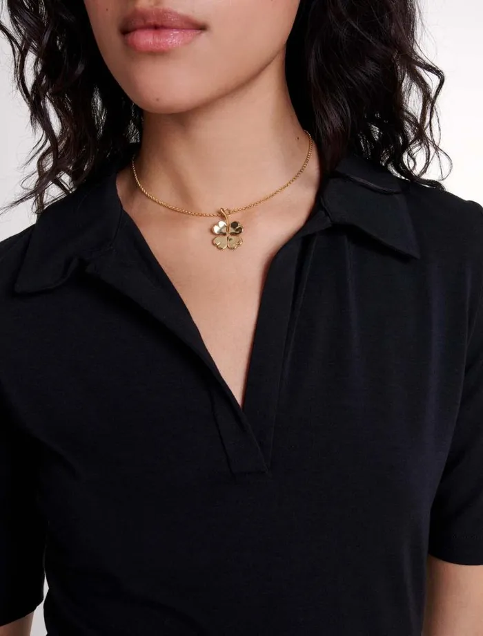 Maje Jewelry Womens Clover Necklace Gold