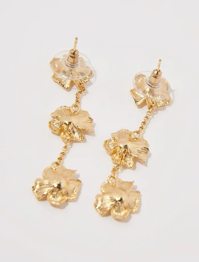 Maje Jewelry Womens Flower Earrings Gold