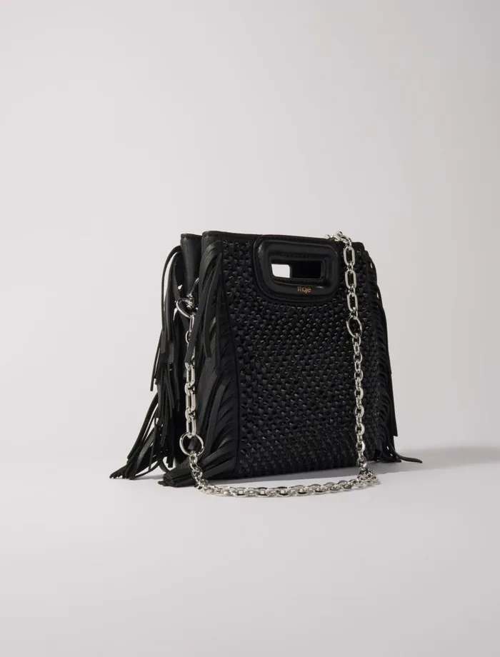 Maje Mini Bags Womens M Mini Rhinestone Bag Black