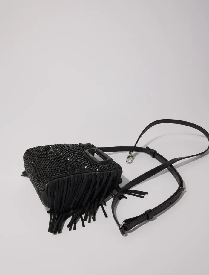 Maje Mini Bags Womens M Mini Rhinestone Bag Black