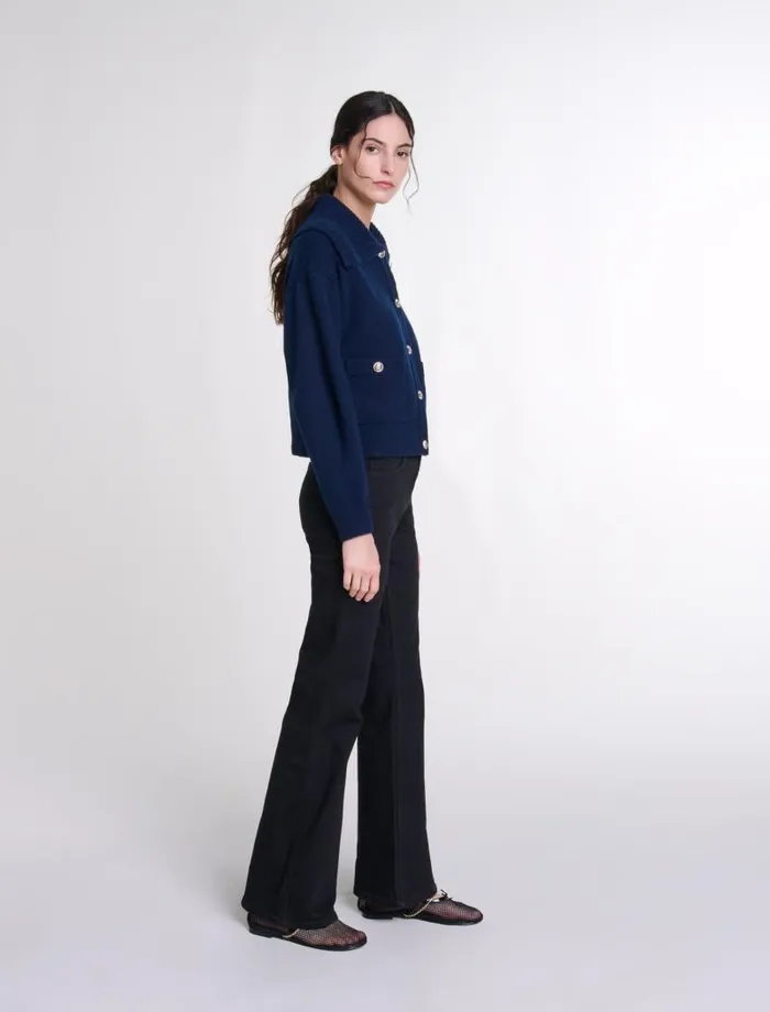 Maje Pants and Jeans Womens Flared Jeans Black
