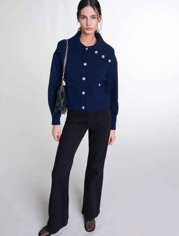 Maje Pants and Jeans Womens Flared Jeans Black