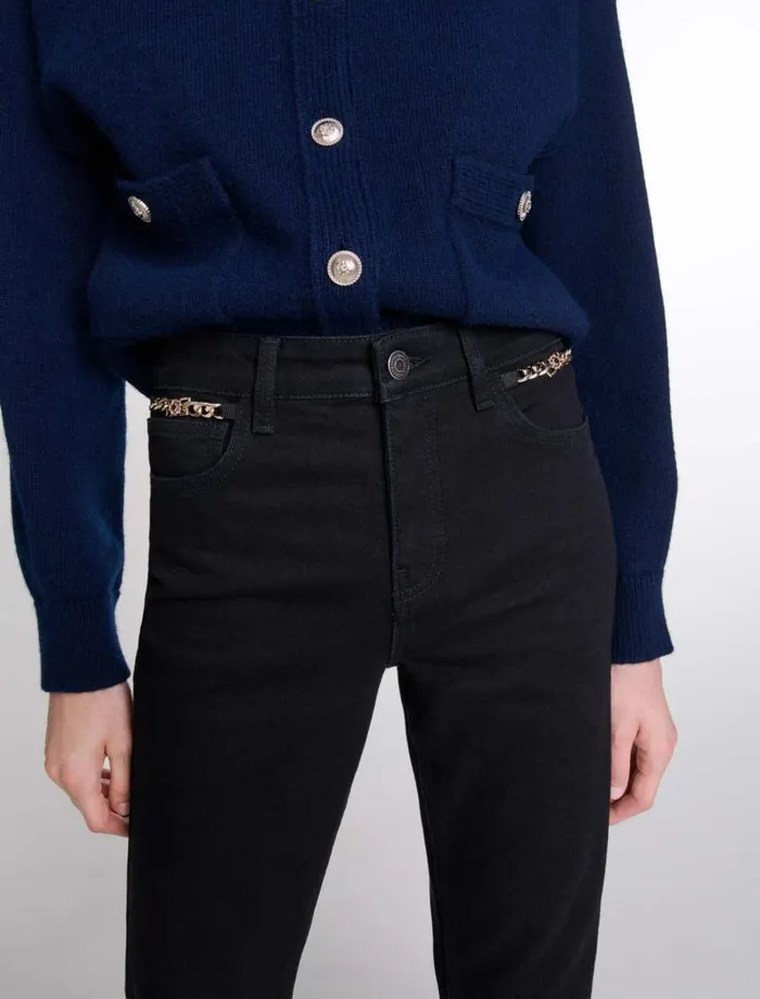 Maje Pants and Jeans Womens Flared Jeans Black