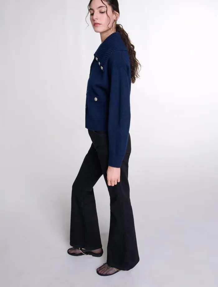Maje Pants and Jeans Womens Flared Jeans Black