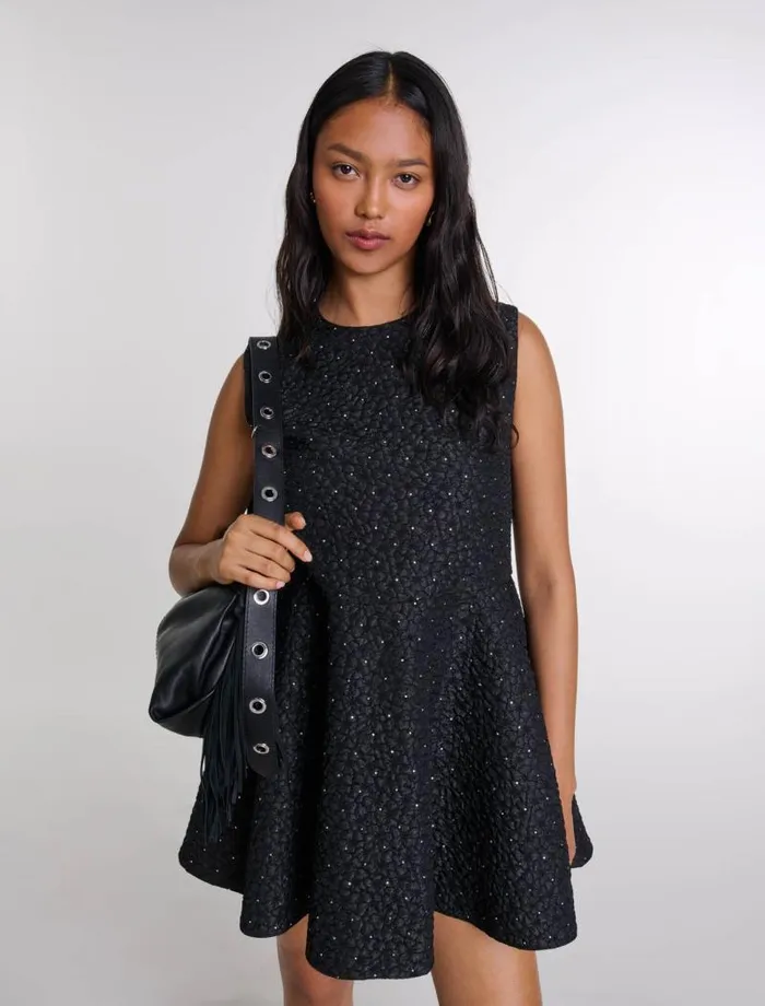 Maje Pants and Jeans Womens Rhinestone Playsuit Dress Black