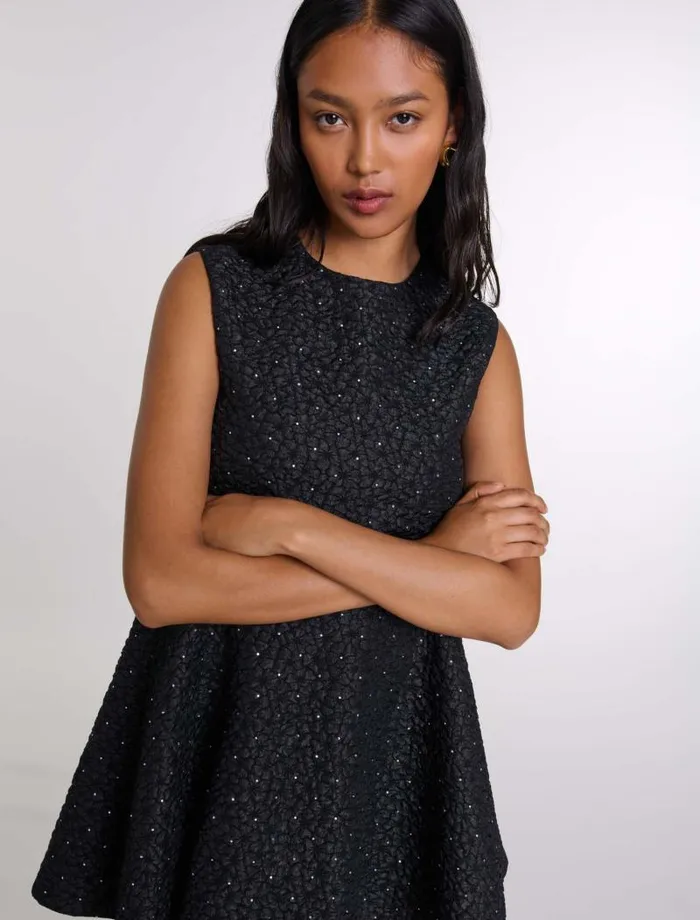 Maje Pants and Jeans Womens Rhinestone Playsuit Dress Black