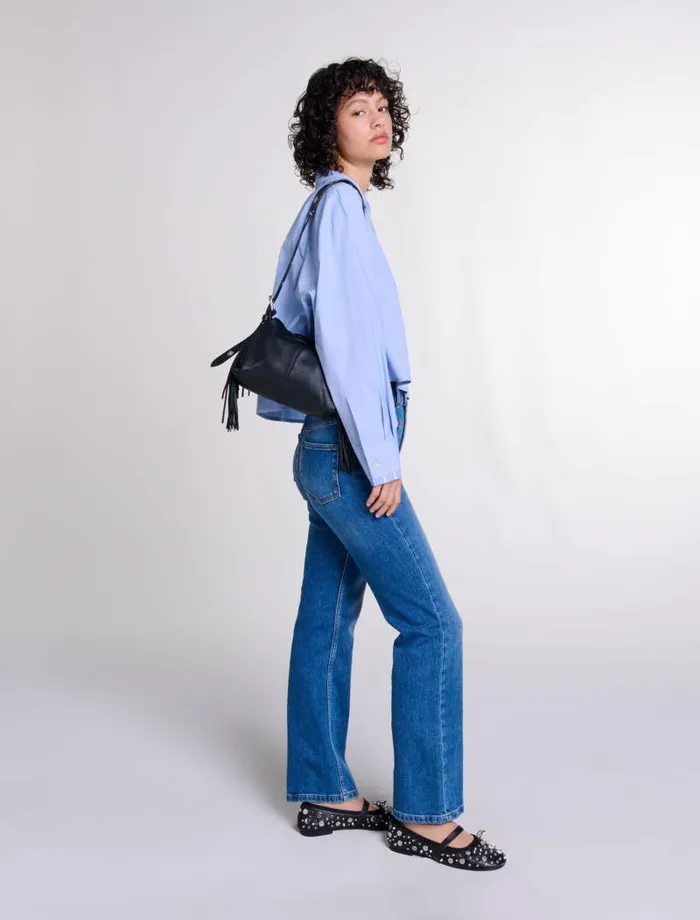 Maje Pants and Jeans Womens Straightcut Jeans Blue