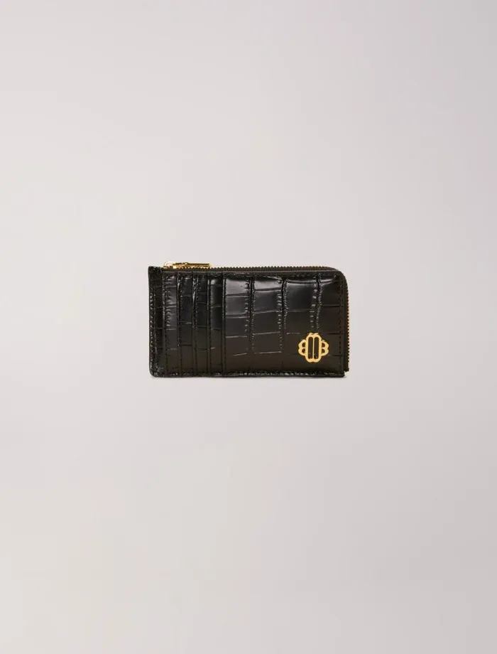 Maje Small Leather Goods Womens LEATHERCARD CASE Black