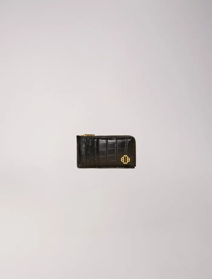 Maje Small Leather Goods Womens LEATHERCARD CASE Black Maje Small Leather Goods Womens LEATHERCARD CASE Black