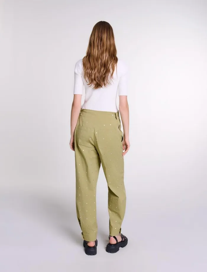 Maje Sweaters and Cardigans Womens Cotton And Silk Ribbed Top Ecru