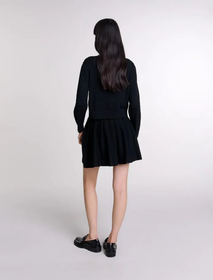 Maje Sweaters and Cardigans Womens Rhinestone Cardigan Black