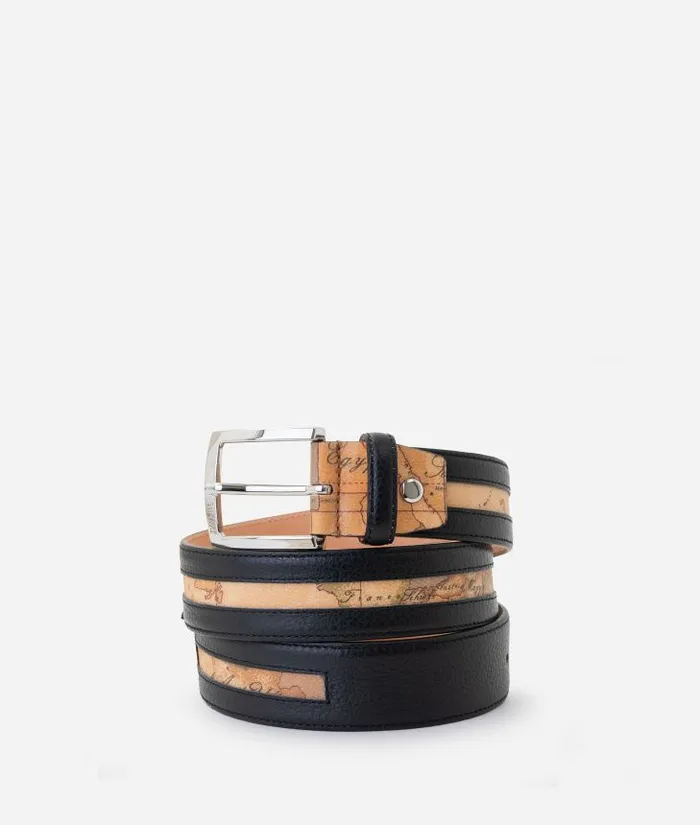 Man Belts Alviero Martini Beta Leather Belt Black