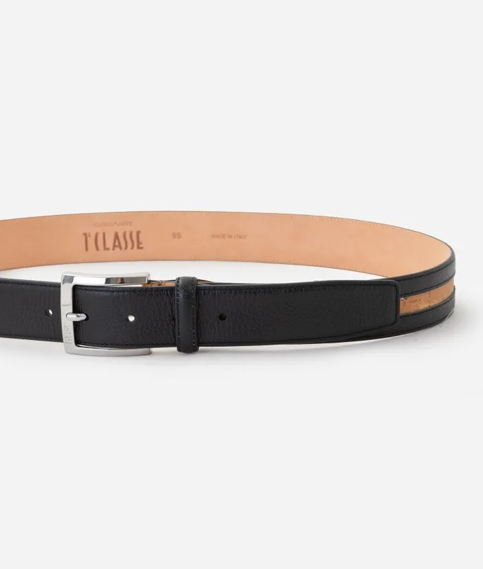 Man Belts Alviero Martini Beta Leather Belt Black