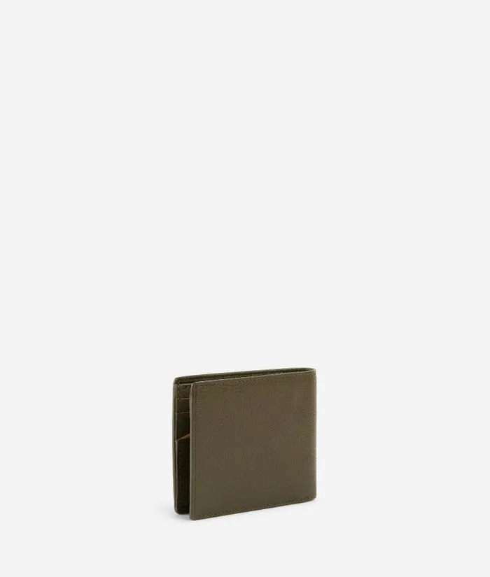 Man Wallets Alviero Martini Beta Leather Small Wallet Military Green