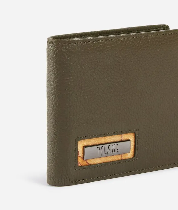 Man Wallets Alviero Martini Beta Leather Small Wallet Military Green