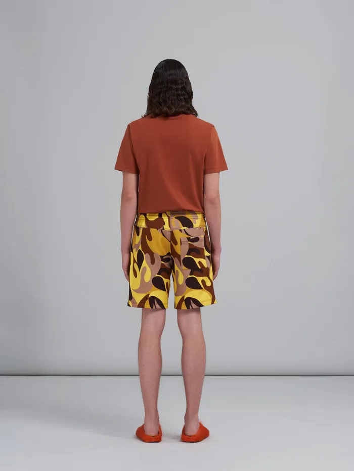 Marni 50s Camo Print Brushed Sweatshirt Cotton Bermuda Shorts Acid Mens Trousers Marni 50s Camo Print Brushed Sweatshirt Cotton Bermuda Shorts Acid Mens Trousers