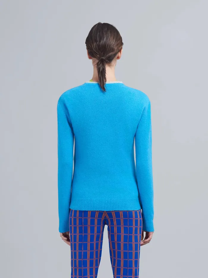 Marni 70039s Flower Cashmere Sweater Turquoise Womens Knitwear Marni 70039s Flower Cashmere Sweater Turquoise Womens Knitwear