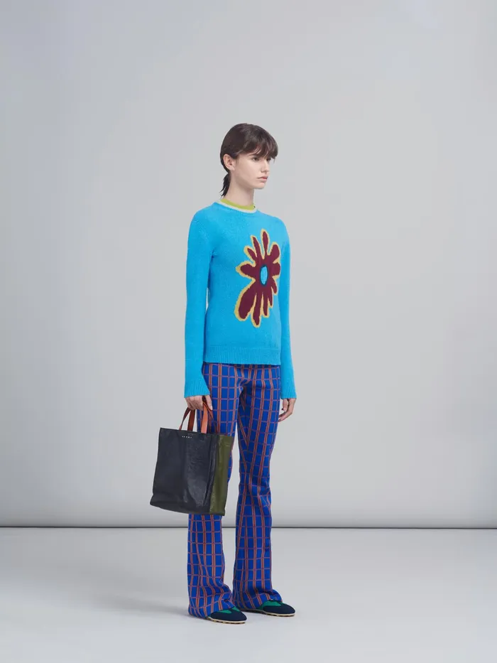 Marni 70039s Flower Cashmere Sweater Turquoise Womens Knitwear Marni 70039s Flower Cashmere Sweater Turquoise Womens Knitwear
