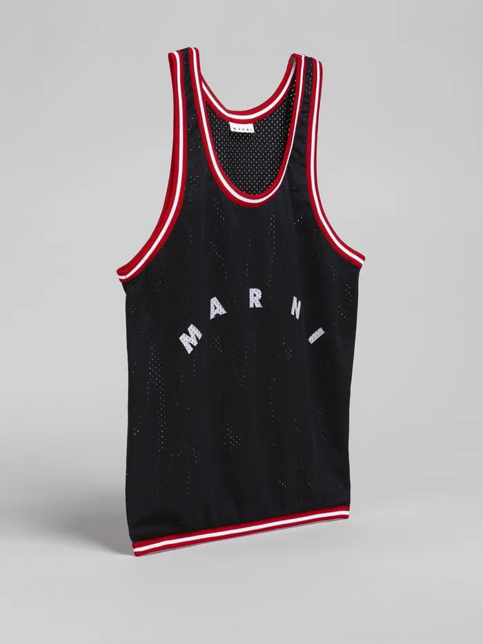 Marni Basket Tank Top Shopping Bag In Tech Fabric Black Mens Shoulder Bags Marni Basket Tank Top Shopping Bag In Tech Fabric Black Mens Shoulder Bags