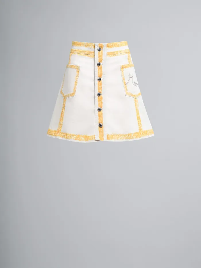 Marni Beige Denim Skirt Alkekengi Womens Skirts