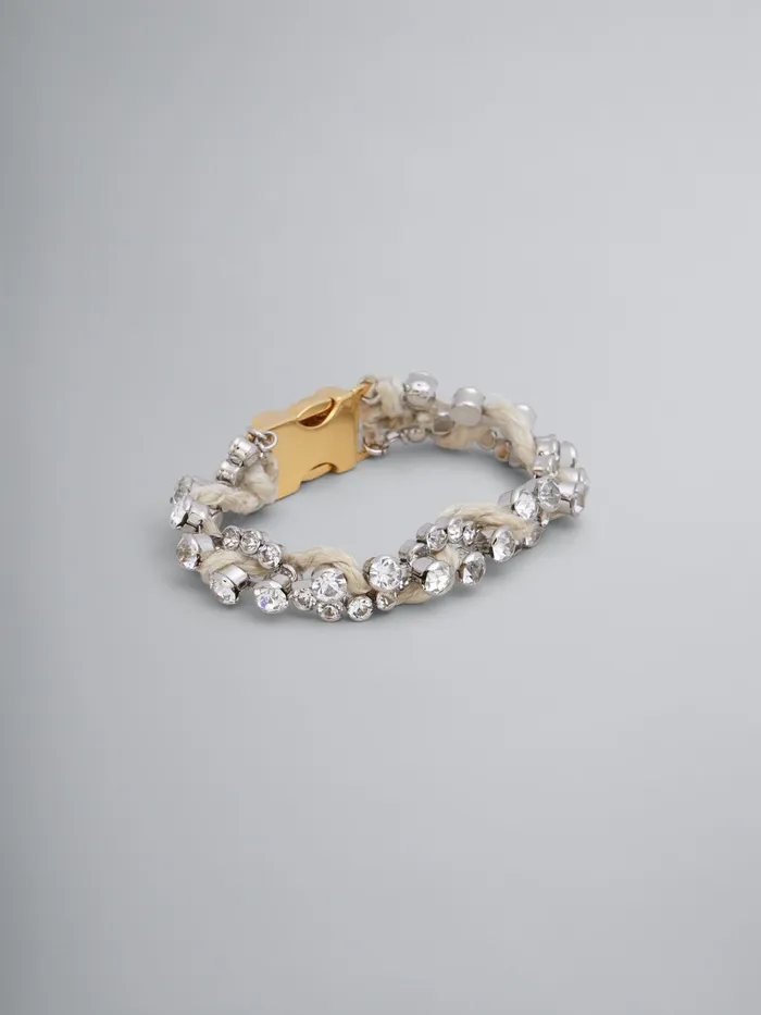 Marni Brass And Strass Found Treasures Bracelet Crystal Rope Womens Bracelets