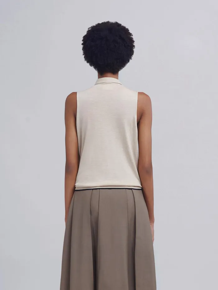 Marni Chic Light Wool Vest Tan Womens Coats and Jackets Marni Chic Light Wool Vest Tan Womens Coats and Jackets