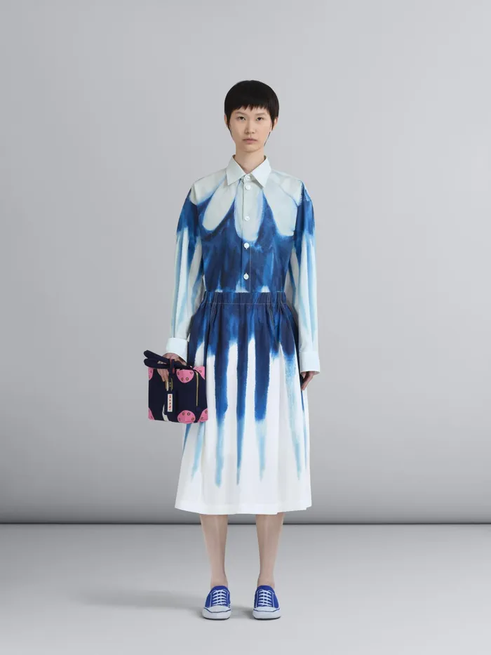 Marni Cubic Bag In Blue Trompel039il Jacquard Iris Womens Handbags Marni Cubic Bag In Blue Trompel039il Jacquard Iris Womens Handbags