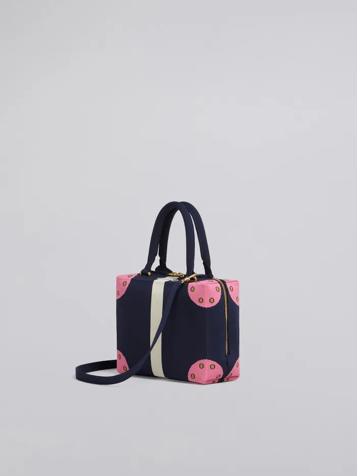 Marni Cubic Bag In Blue Trompel039il Jacquard Iris Womens Handbags Marni Cubic Bag In Blue Trompel039il Jacquard Iris Womens Handbags