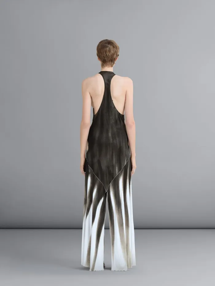 Marni Dripping Daisy Print Viscose Jersey Long Dress Black Womens Dresses Marni Dripping Daisy Print Viscose Jersey Long Dress Black Womens Dresses