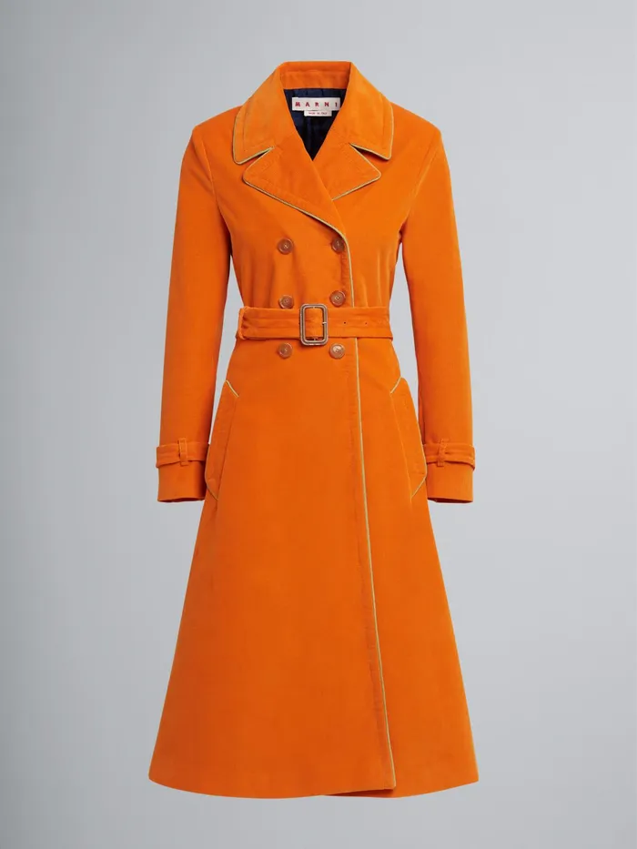 Marni Fine Wale Corduroy Coat Alkekengi Womens Coats and Jackets