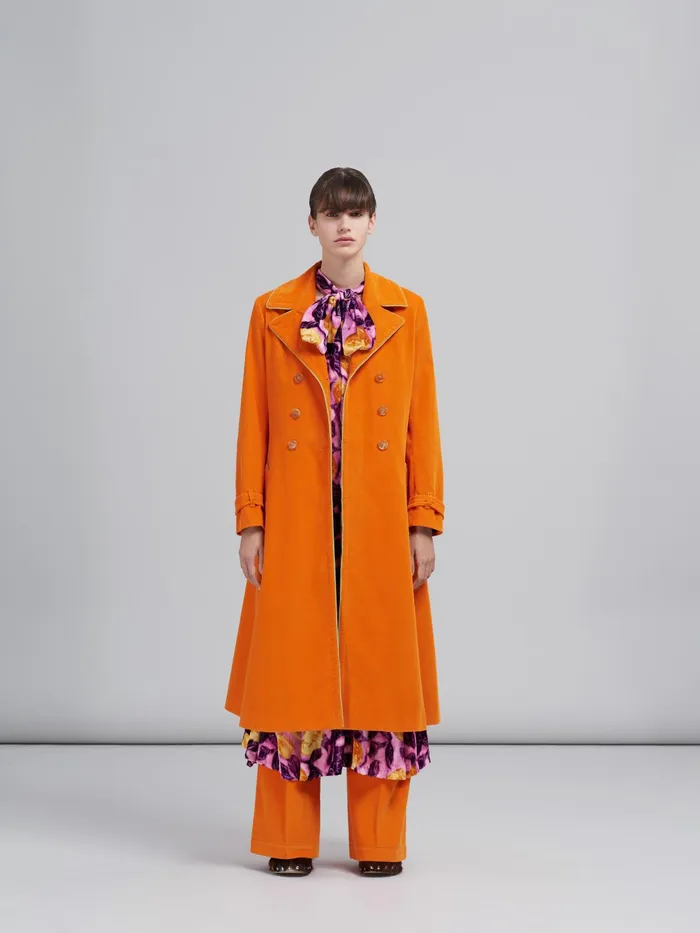Marni Fine Wale Corduroy Coat Alkekengi Womens Coats and Jackets Marni Fine Wale Corduroy Coat Alkekengi Womens Coats and Jackets