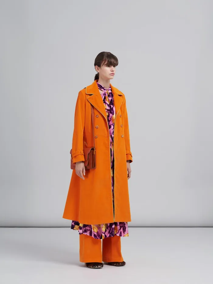 Marni Fine Wale Corduroy Coat Alkekengi Womens Coats and Jackets Marni Fine Wale Corduroy Coat Alkekengi Womens Coats and Jackets
