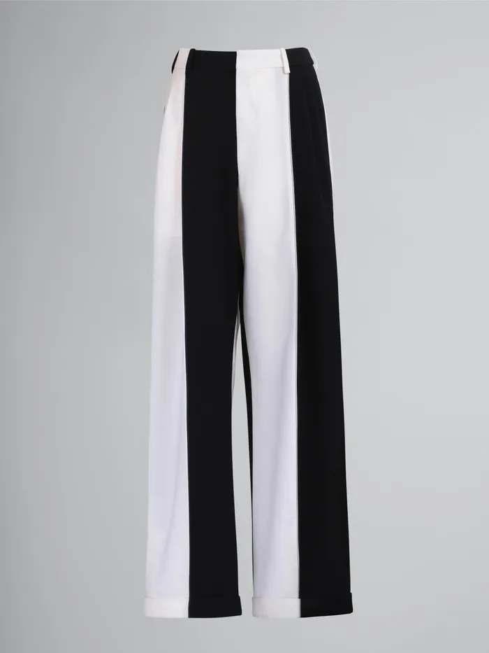 Marni Grain De Poudre Wool Pants Black Womens Pants