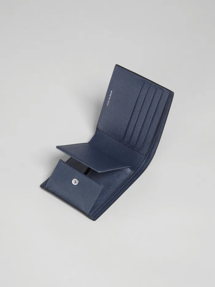Marni Green And Blue Saffiano Leather Bifold Wallet Black Mens Wallets and Small Leather Goods Marni Green And Blue Saffiano Leather Bifold Wallet Black Mens Wallets and Small Leather Goods
