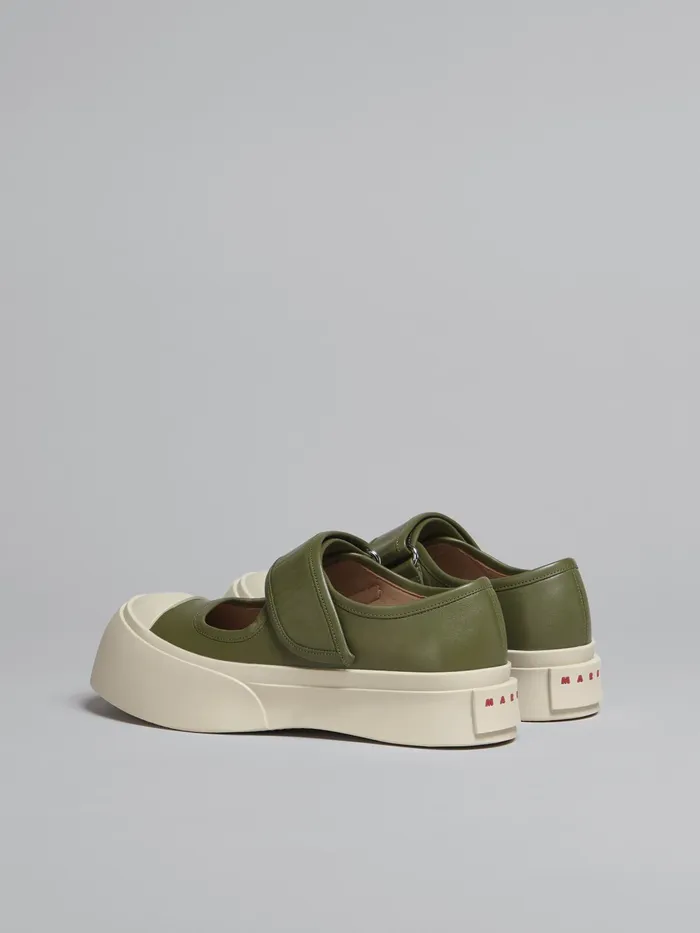 Marni Green Nappa Leather Pablo Maryjane Sneaker Dark Olive Womens Sneakers Marni Green Nappa Leather Pablo Maryjane Sneaker Dark Olive Womens Sneakers
