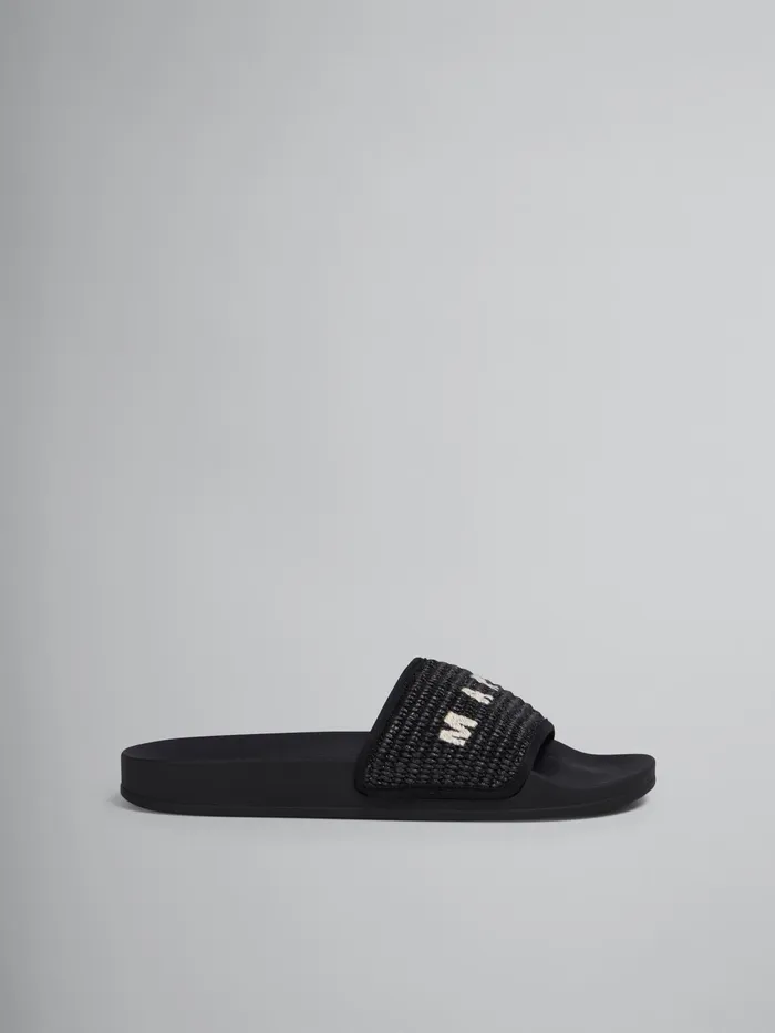 Marni Raffia Sandal Black Womens Sandals and Wedges