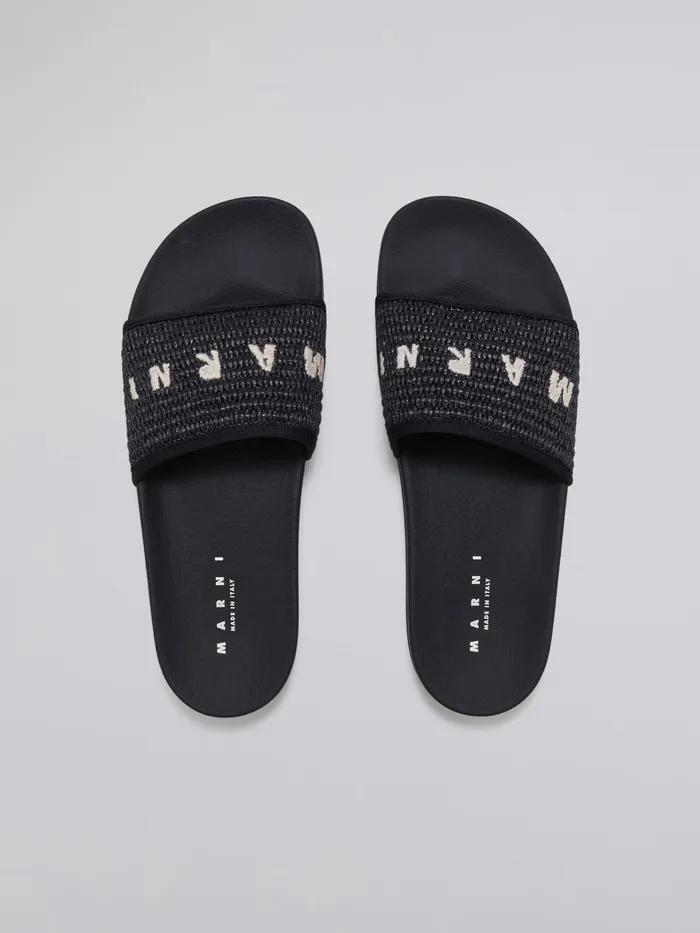 Marni Raffia Sandal Black Womens Sandals and Wedges Marni Raffia Sandal Black Womens Sandals and Wedges