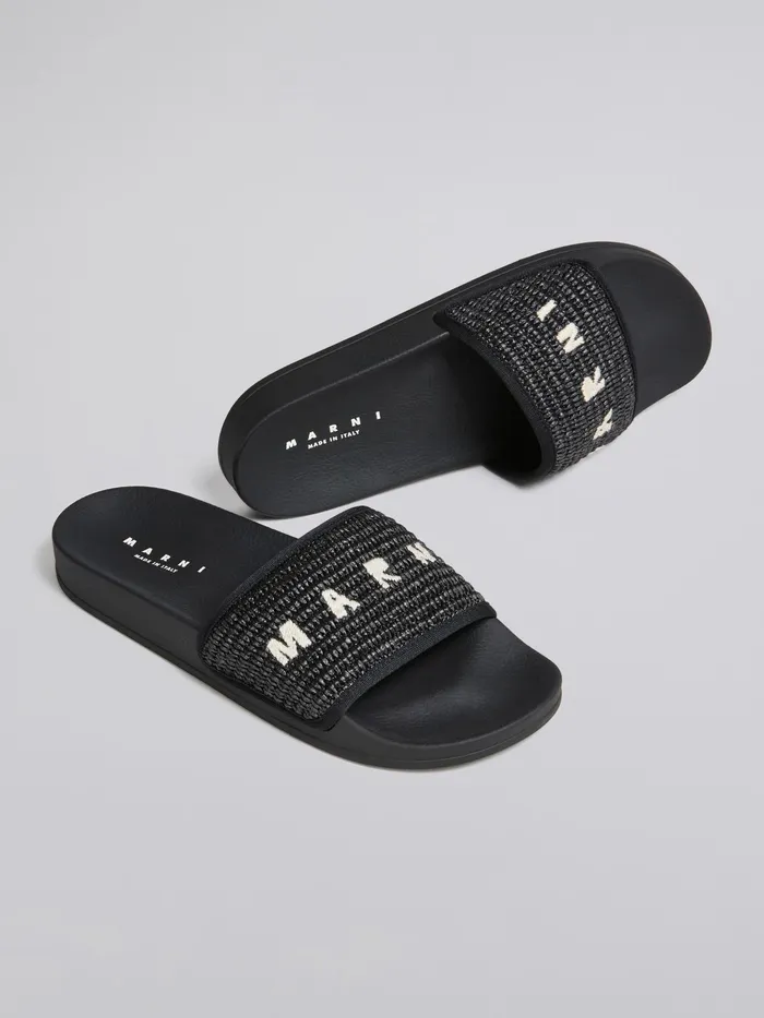 Marni Raffia Sandal Black Womens Sandals and Wedges Marni Raffia Sandal Black Womens Sandals and Wedges
